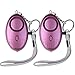 ASTUBIA Personal Alarm SOS Emergency Alarms with LED Flashlight Anti-Rape Anti-Theft Keychain Alarm for Students,Women,Kids,Elderly,Camping (2 Pack)