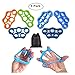 KINGSOO Hand Grip Strengthener, Finger Stretcher,6 Pack Hand Bands Resistance with Free Bag,New Material Grip Strength Trainer for Arthritis Carpal Tunnel Exercise Guitar and Rock Climbing