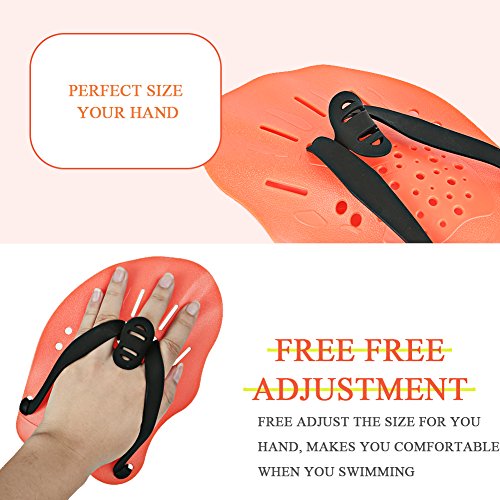 image for Tearcam Swimming Hand Paddles, Professional Swim Training Contour Webb