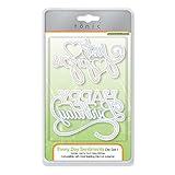 Tonic Studios 600E Everyday Sentiment Die 1 (Just for You & Happy Birthday), Grey
