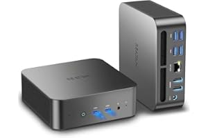 Reatan Alloy 9 Mini Gaming PC AI AMD Ryzen 9 7940HS(up to 5.2GHz) 32GB DDR5 1TB SSD 5600 MHz RAM, Desktop Mini Computers,Radeon 780M Graphics,Quad Display 2.5G LAN,2xHDMI 2.1,8K USB 4.0 Wi-Fi 6E/BT5.3