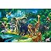 GREAT ART Photo Wallpaper – Jungle Animals – Picture Decoration Safari Colorful Wilderness Adventure Elephant Lion Monkey Parrot Rainforest Image Decor Wall Mural (82.7x55.1in - 210x140cm)