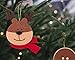 Juvale Felt Christmas Ornament Faces (8 Pack): Santa Claus, Reindeer, Gingerbread Man, Snowman - Soft Felt Material, Easy To Hang, Small Size, Classic Style