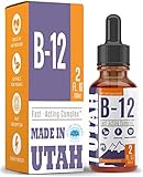 Vitamin B12 Liquid Drops - Best Way To Instantly Boost Energy Levels And Speed Up Metabolism - Made in Our Lab in Utah, 2 Fluid Ounces