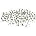 Super Z Outlet Plastic Earring Backs Replacements Comfortable Ear Nut Clear/Silver Safety Hypoallergenic (100 Pack)