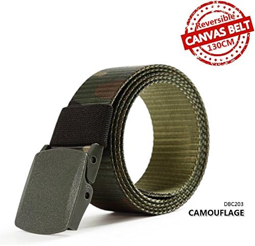 Nylon Canvas Belts for Men-Outdoor Military Tactical Style-1.38 inches Breathable Casual Plastic Buckle Web Belts