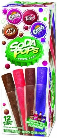 Soda Pops Variety Pack 2oz Freezer Pops, 12 Count (Pack of 8)