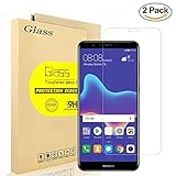 [2-Pack] Huawei Y9 2018 Screen Protector, AOLANDER [HD Clear] [Easy Installation] [Anti-Fingerprint] [Bubble Free] 9H Hardness Tempered Glass Screen Protector for Huawei Y9 2018
