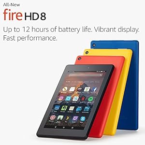 All-New Fire HD 8 Tablet with Alexa, 8" HD Display, 16 GB, Black — with Special Offers