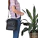 Nex Lunch Bag Double Cooler Carry Bag Insulated Tote Large Capacity with Adjustable Shoulder Strap and Zip Closure Travel Lunch Tote(Black)