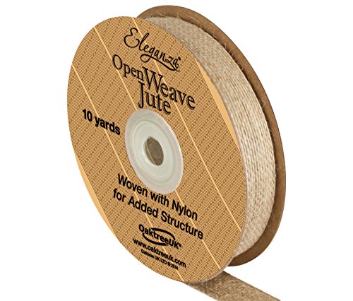 Eleganza Open Weave Jute 15mm x 9.1m (10yds) Natural No.02