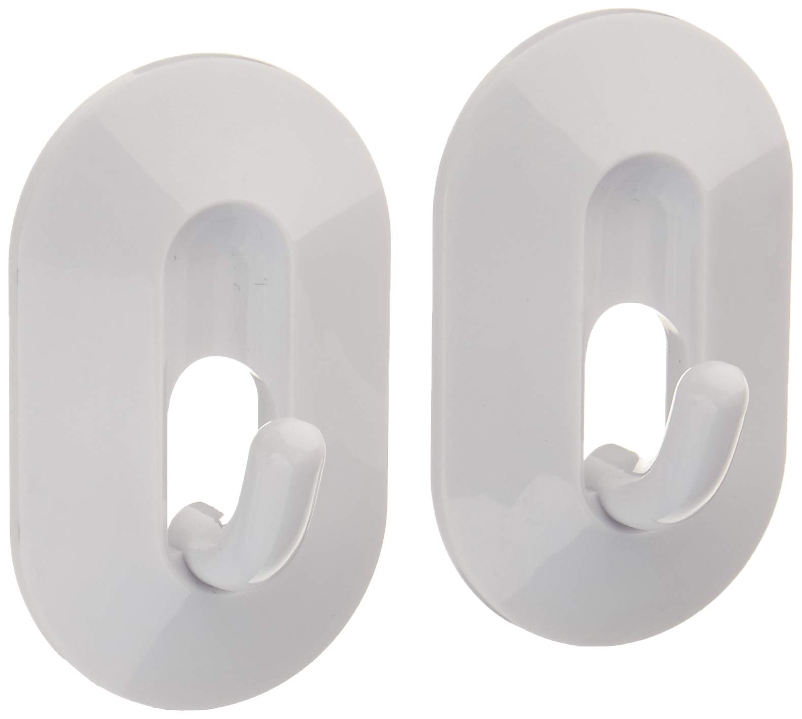 Spectrum Diversified Wall Mounted Magnetic Classic Hook, 2-Pack, White