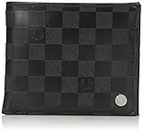Fred Perry Men's Checkerboard Billfold Wallet, Black, One Size