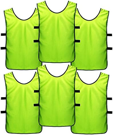 Pinnies Scrimmage Vests for Kids, Youth and Adults (6-Pack) - Soccer Pennies