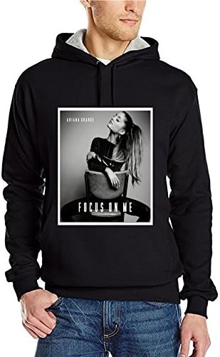 Kaari Success Men's Ariana Grande Focus New Album Hoodie Casual Hoodie XXL Black