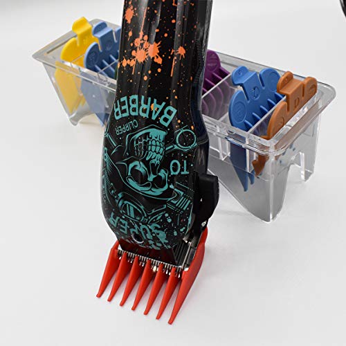 ZEROKIWI Professional Hair Clipper Guide Combs, 8 Packs Cutting Guide Combs, 8 Lengths 8 Random Color-Assorted Guard Combs Attachment 1/8\
