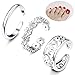 Besteel 3Pcs Toe Rings Women Girls Adjustable Open Toe Ring Gifts Jewelry Set