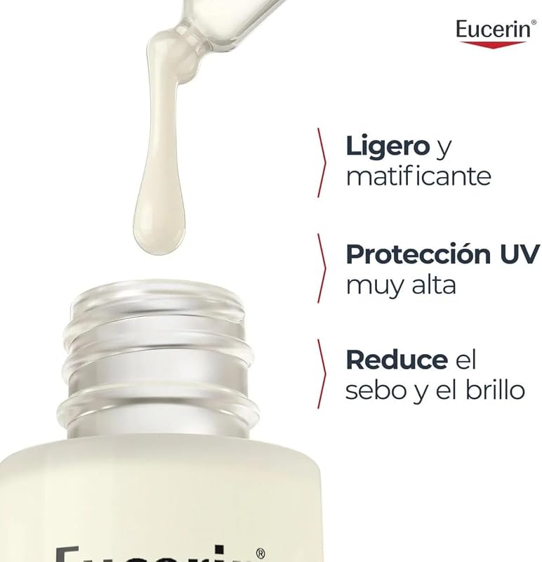 Sun Face Oil Control Sérum Facial UV FPS50+ 30ml - Protector Solar Facial 50 Ligero y Matificante - Sérum con Protección Solar 50+ y Complejo Anti-Polución - Invisible - Piel Mixta/Grasa