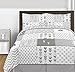 Sweet Jojo Designs Blush Pink, Gold, Grey and White Star and Moon Celestial Girl Full/Queen Kid Childrens Bedding Comforter Set 3 Pieces