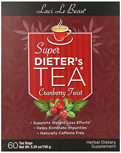 Laci Le Beau Super Dieter's Tea, Cranberry Twist, 60 Count Box (Pack of 2)