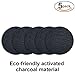 M&Z Ecolife Compost Bin Filters Activated charcoal replacement filters for Kitchen compost bin pail countertop for compost home bucket refill sets of 5 Round 7.25 inch and really extra thick of 10MM