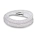 Fancydeli Women Fashion Jewelry Magnetic Stardust Wrap Double Bracelet Bangle Set (2 Sizes)with Austria White Crystals Gifts for Women Girls Her White
