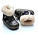 Kuner Baby Boys and Girls Plush Robber Sole Non-Slip Warm Snow Boots First Walkers (12-18 Months Toddler Blue)