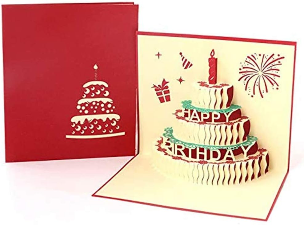 Danniversaire Popup Carte De Voeux Amis Et Amants Special Enveloppe Incluse Carte Anniversaire Pop Up 3d Gateau Pour Vos Parents Pour Enfants Femmes Hommes Anniversaire Fournitures De Loisirs Creatifs Decorations Et Accessoires