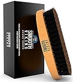 Beard Brush for Men - With Wild Boar Bristles for Easy Grooming - Facial Care Hair Comb for Beards & Mustache Conditioning, Styling & Maintenance - Distributes Products & Natural Wax