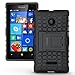 OumuEle Microsoft Nokia Lumia 435 Case - Tough Rugged Dual Layer Protective Case with Kickstand for Microsoft Nokia Lumia 435 - Black