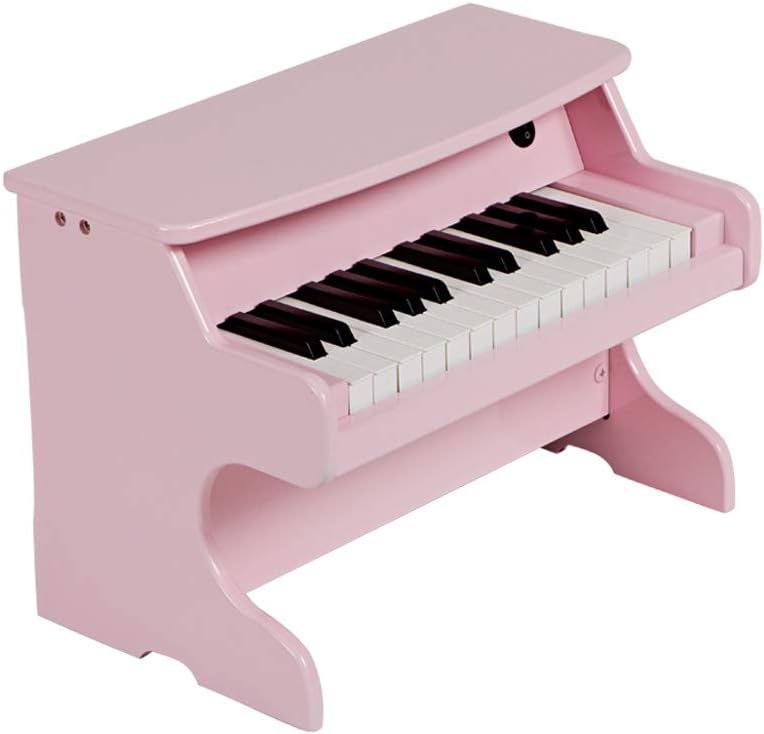 JTQMDD Piano Wooden Keyboard Children Beginners 1-3-6 Years Old Boys And Girls Baby Small Mini Toys kids keyboard piano (Color : Pink)