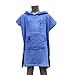 Lightahead Cotton Surf Beach Hooded Poncho Changing Bath Robe Towel with Pocket (Blue) (Teens)