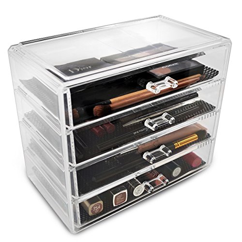 Sorbus Acrylic Cosmetics Makeup and Jewelry Storage Case Display- 4 Large Drawers Space- Saving, Sty - //coolthings.us