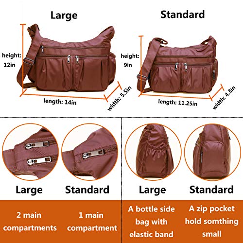 2 Crossbody+Pocket+Shoulder+Waterproof+Handbags