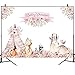 Mehofoto Woodland Baby Shower Backdrop Boho Teepee Tribal Pink Flowers Decorate Background Animal Party Background 7X5ft Vinyl Photography Background Birthday Party Decoration