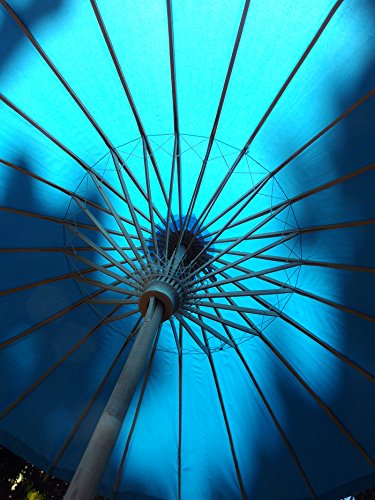 Quasimoon PaperLanternStore.com 20" Turquoise Paper Parasol Umbrella