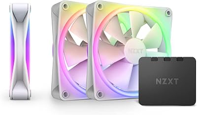 NZXT F120 RGB Duo Triple Pack 3x 120mm RGB Fans Controller White