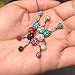 BodyJ4You Lot of 4 Pieces Belly Button Ring Curved Piercing Bar Retainer 14G (1.6mm)