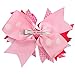 Imanom 12Pcs Baby Girl Hair Bows,Ribbon Design Hair Clips For Teens Baby Girls Babies Toddlers