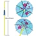 Blulu 100 Pieces Umbrella Disposable Bendable Drinking Straws for Luau Parties, Bars, Restaurants