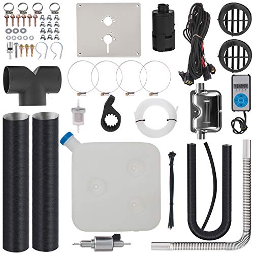 Happybuy 5KW Diesel Air Heater Aluminum Alloy Air Diesel Heater 12V 5KW Diesel Parking Heater Muffler with Digital Switch for RV Motorhome Boat and Trailer - Thumbnail 4