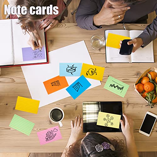 Koogel 300PCS Ruled Index Cards, Revision Cards Flash Cards 12.5 x 7.5 cm Lined Note Cards Study Cards for School Learning Memory Office