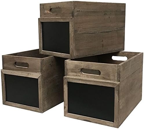 3 Puertas Cajas con Pizarra de Estilo Antiguo 20 cm: Amazon.es: Hogar