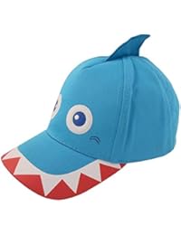 ABG Accessories Toddler Boys Cotton Baseball Cap with Assorted Animal Critter Designs, Age 2-4 (Shark Design â€“ Blue)