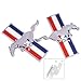 QUIOSS Running Horse Pony Car Grille Emblem Badge Ford Mustang Tri Bar Chrome Finish Bolts