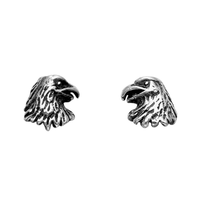 Tiny Sterling Silver Eagle Head Stud Earrings