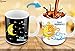 Cortunex Color Changing Mug | Heat Changing Mug | 11 oz Ceramic Mug | Sun And Moon Design