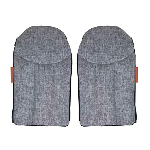 liuliuby CozyMitts – Weatherproof Stroller Hand Muff/Stroller Warmer Gloves for Freezing Winter – Universal Fit (Heather Gray)