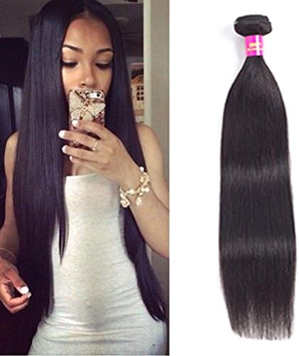 USOFT Brazilian Straight Human Hair 1 Bundle (22 inch) Natural Black Color 100% Unprocessed 8A Grade Brazilian Virgin Mink Hair Bundles Soft and Tangle Free