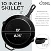 Cast-Iron-Skillet-Set-6810-1524cm2032cm254cm-3-Silicone-Handle-Holders-Pre-Seasoned-Oven-Safe-Cookware-IndoorOutdoor-Grill-Stove-Top-and-Induction-Safe cuisinel Cast Iron Skillet Set - 6"+8"+10" / 15.24cm+20.32cm+25.4cm + 3 Silicone Handle Holders - Pre-Seasoned Oven Safe Cookware - Indoor/Outdoor - Grill, Stove Top and Induction Safe
